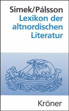 Lexikon der altnordischen Literatur - Simek, Rudolf;Pálsson, Hermann