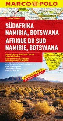 Marco Polo Karte Südafrika, Namibia, Botswana. Afrique du Sud, Namibie, Botswana. South Africa, Namibia, Botsuana