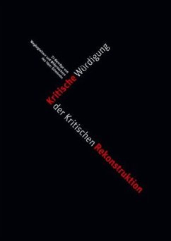 Cover Kritische Würdigung der Kritischen Rekonstruktion