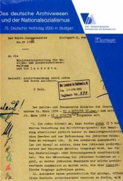 Cover Das deutsche Archivwesen und der Nationalsozialismus