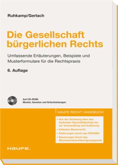 Die Gesellschaft bürgerlichen Rechts, m. CD-ROM - Gerlach, Joachim;Ruhkamp, Martin