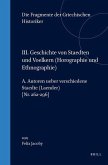 III. Geschichte Von Staedten Und Voelkern (Horographie Und Ethnographie), A. Autoren Ueber Verschiedene Staedte (Laender) [Nr. 262-296]