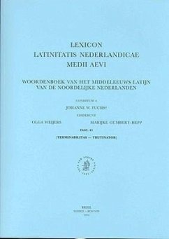 Lexicon Latinitatis Nederlandicae Medii Aevi, Fascicle 61 - Fuchs, C.; Weijers, O.; Gumbert-Hepp, M.