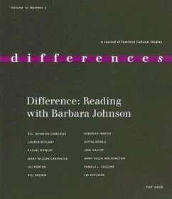 Difference: Reading with Barbara Johnson