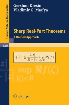 Sharp Real-Part Theorems - Kresin, Gershon;Maz'ya, Vladimir G.
