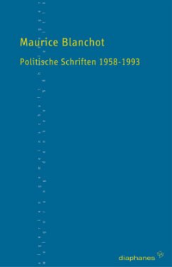 Politische Schriften 1958-1993 - Blanchot, Maurice