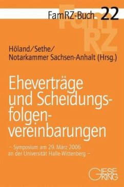 Eheverträge und Scheidungsfolgenvereinbarungen - Höland, Armin;Sethe, Rolf
