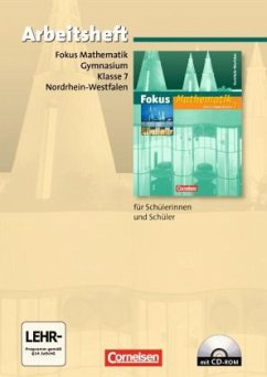 7. Klasse, Arbeitsheft, m. CD-ROM / Fokus Mathematik, Gymnasium Nordrhein-Westfalen