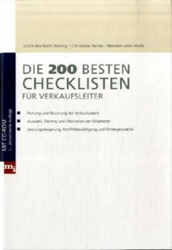 Die 200 besten Checklisten für Verkaufsleiter - Detroy, Erich-Norbert;Behle, Christine;Vom Hofe, Renate
