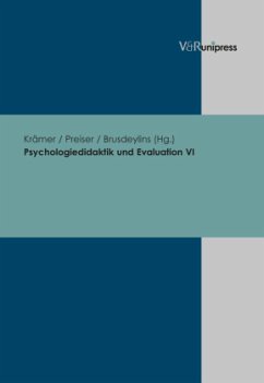 Psychologiedidaktik und Evaluation VI - Krämer, Michael / Preiser, Siegfried / Brusdeylins, Kerstin (Hgg.)