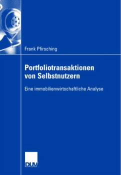 Portfoliotransaktionen von Selbstnutzern - Pfirsching, Frank