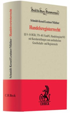 Handelsregisterrecht, Kommentar - Schmidt-Kessel, Martin;Leutner, Gerd;Müther, Peter-Hendrik