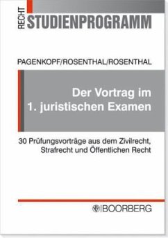 Cover Der Vortrag im 1. juristischen Examen