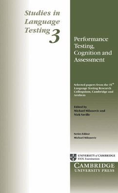 Performance Testing, Cognition and Assessment - Milanovic, Michael; University Of Cambridge Local Examinatio; Language Testing Research Colloquium