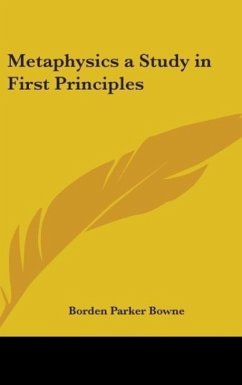 Metaphysics a Study in First Principles