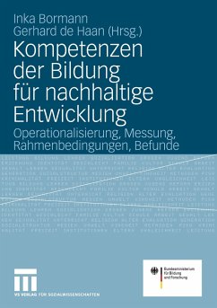 Kompetenzen der Bildung für nachhaltige Entwicklung - Bormann, Inka - Haan, Gerhard de (Hgg.)