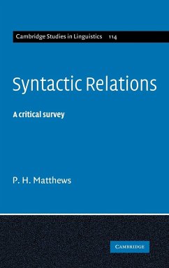 Syntactic Relations - Matthews, Peter; Matthews, P. H.; P. H., Matthews