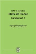 Marie de France: An Analytical Bibliography, Supplement No. 3 - Burgess, Glyn S.