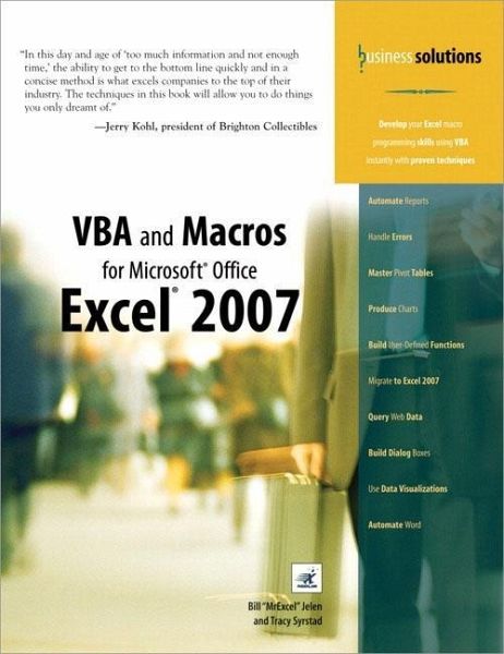 VBA & Macros For Micorosoft Office Excel 2007 VBA & Macros For Micorosoft Office Excel 2007