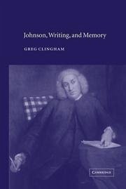 Johnson, Writing, and Memory - Clingham, Greg