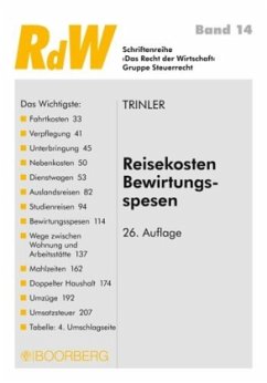 Cover Reisekosten, Bewirtungsspesen