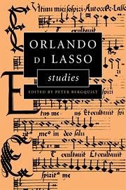 Cover Orlando di Lasso Studies
