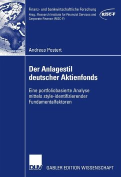 Der Anlagestil deutscher Aktienfonds Der Anlagestil deutscher Aktienfonds