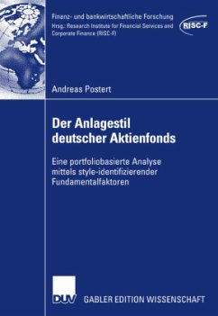 Der Anlagestil deutscher Aktienfonds - Postert, Andreas
