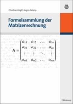 Formelsammlung der Matrizenrechnung - Voigt, Christian;Adamy, Jürgen