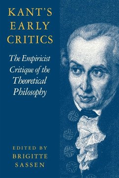 Kant's Early Critics - Sassen, Brigitte (ed.)