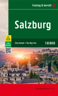 Salzburg, Stadtplan 1:8.800, freytag & berndt. Salzbourg. Salisburgo; Salzburgo