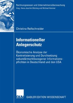 Informationeller Anlegerschutz - Reifschneider, Christina