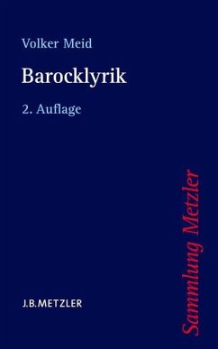 Barocklyrik - Meid, Volker