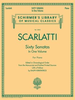 Cover Domenico Scarlatti 60 Sonatas, Books 1 and 2 Schirmer Library of Musical Classics Vol. 2063 Piano Sheet Music Collection for Advanced & Intermediate Pianists