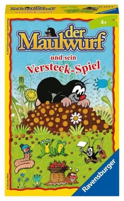 Ravensburger 23244 - Der Maulwurf und sein Versteck-Spiel, Mitbringspiel für 2-4 Spieler, Kinderspiel ab 4 Jahren, kompaktes Format, Reisespiel