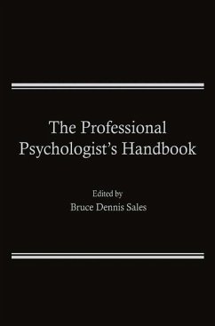 The Professional Psychologist¿s Handbook - Sales, Bruce D.