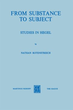 From Substance to Subject - Rotenstreich, Nathan