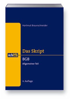 BGB - Allgemeiner Teil - Braunschneider, Hartmut