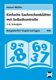 Einfache Sachrechenblätter mit Selbstkontrolle. 3./4. Schuljahr