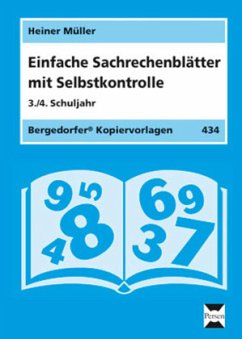 Einfache Sachrechenblätter mit Selbstkontrolle. 3./4. Schuljahr - Müller, Heiner