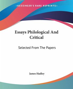 Essays Philological And Critical