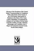 Message of the President of the United States, Communicating, in Compliance with a Resolution of the Senate of the 12th Instant, Information in Relati - United States President 1865-1869; United States President (1865-1869 Jo