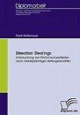 Directors' Dealings - Untersuchung von Performanceeffekten nach meldepflichtigen Aktiengeschäften