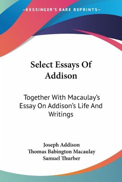 Select Essays Of Addison