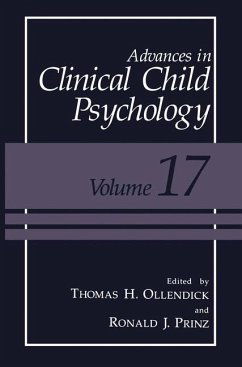 Advances in Clinical Child Psychology - Ollendick, Thomas H. / Prinz, Ronald J. (eds.)