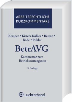 BetrAVG - Kemper, Kurt / Kisters-Kölkes, Margret / Berenz, Claus / Bode, Christoph / Pühler, Karl P.