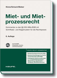 Miet- und Mietprozessrecht, Kommentar, mit CD-ROM - Kinne, Harald / Schach, Klaus / Bieber, Hans-Jürgen