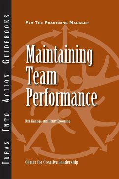 Maintaining Team Performance - Kanaga, Kim; Browning, Henry