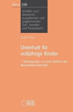 Unterhalt für volljährige Kinder - Götz, Isabell