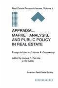 Cover Appraisal, Market Analysis and Public Policy in Real Estate
